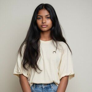 Vintage 1950s - 1980s Gold - Tone Cresent Moon Brooch with Red Rhinestones Victo